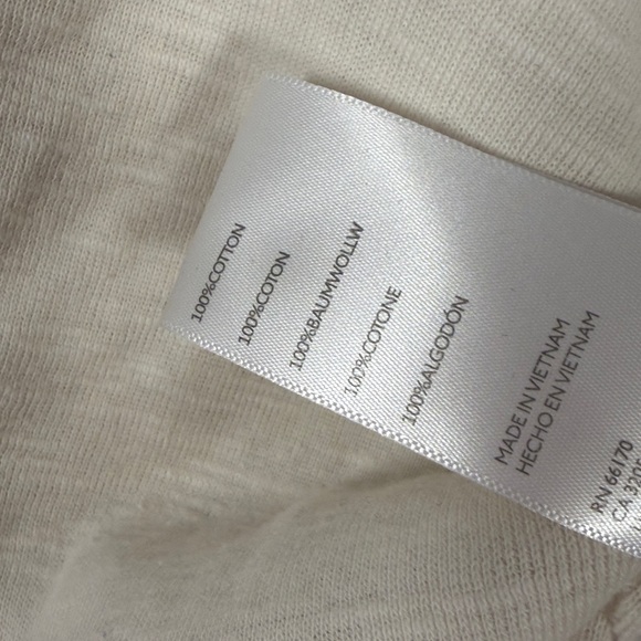 NWT BDG Cream and Black Long Sleeve Cropped Tee - Picture 5 of 8